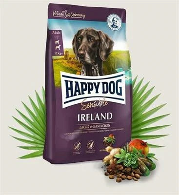 MANGIME SECCO  CANI HAPPYDOG IRLAND SALMONE/CONIGLIO KG 11