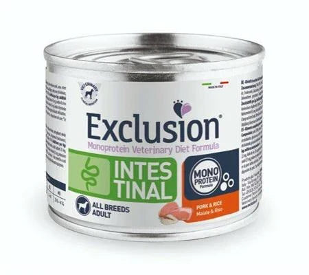 mangime umido per cani EXCLUSION UM INTESTINAL MAIALE/RISO GR 200