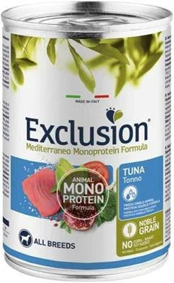 mangime umido per cani EXCLUSION MEDIT NOBLE UM TONNO GR 400