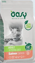MANGIME SECCO PER GATTI OASY CAT STERILIZED SALMONE KG 1,5