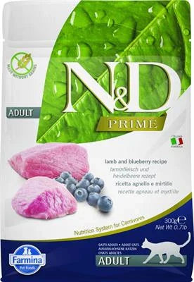 MANGIME SECCO PER GATTI ND CAT PRIME AGNELLO/MIRTILLO GR 300