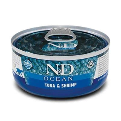 Cibo Umido Per Gatti ND CAT OCEAN TONNO/GAMBERETTI GR 70