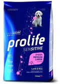 MANGIME SECCO PER CANI PROLIFE DOG SENSITIVE PUPPY MEDIUM/LARGE AGNELLO/RISO KG 2,5