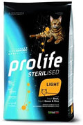 MANGIME SECCO PER GATTI PROLIFE CAT STERILIZED LIGHT OCA/MANZO/RISO KG 1,5