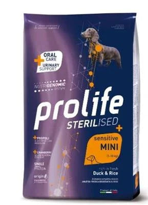 MANGIME SECCO PER CANIPROLIFE DOG STERILIZED SENSITIVE MINI ANATRA/RISO KG 7